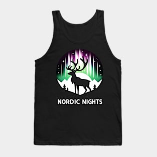 Nordic Reindeer Silhouette Tank Top